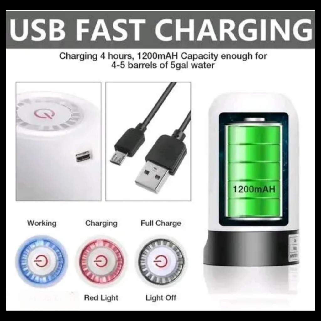 USB Electric Water Dispenser Pump, Portable Bottle Pump for Home & Travel Use