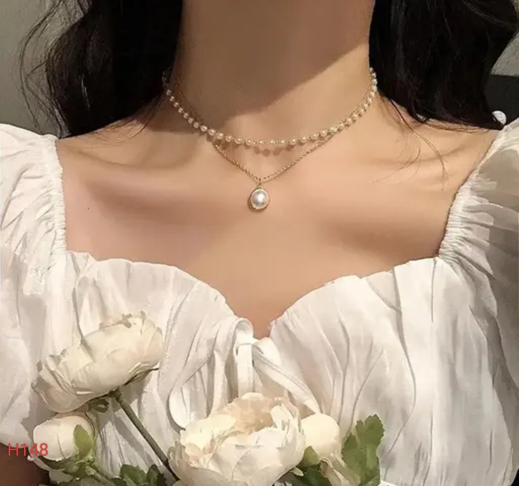 TheVineGirl Special Exclusive Charming Gold Plated Pearl Double Layered Pendant Necklace Gold-plated Plated Alloy Layered