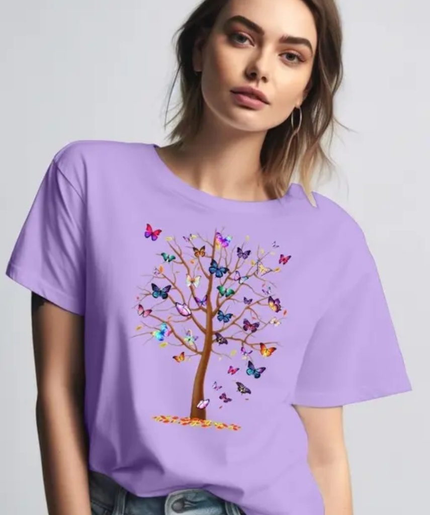 Stylish fashionable half sleeve Graphic Printed Regular T-Shirt for Women