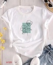 Flower printed female tshirt