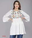 White embroidery short to White embroidery