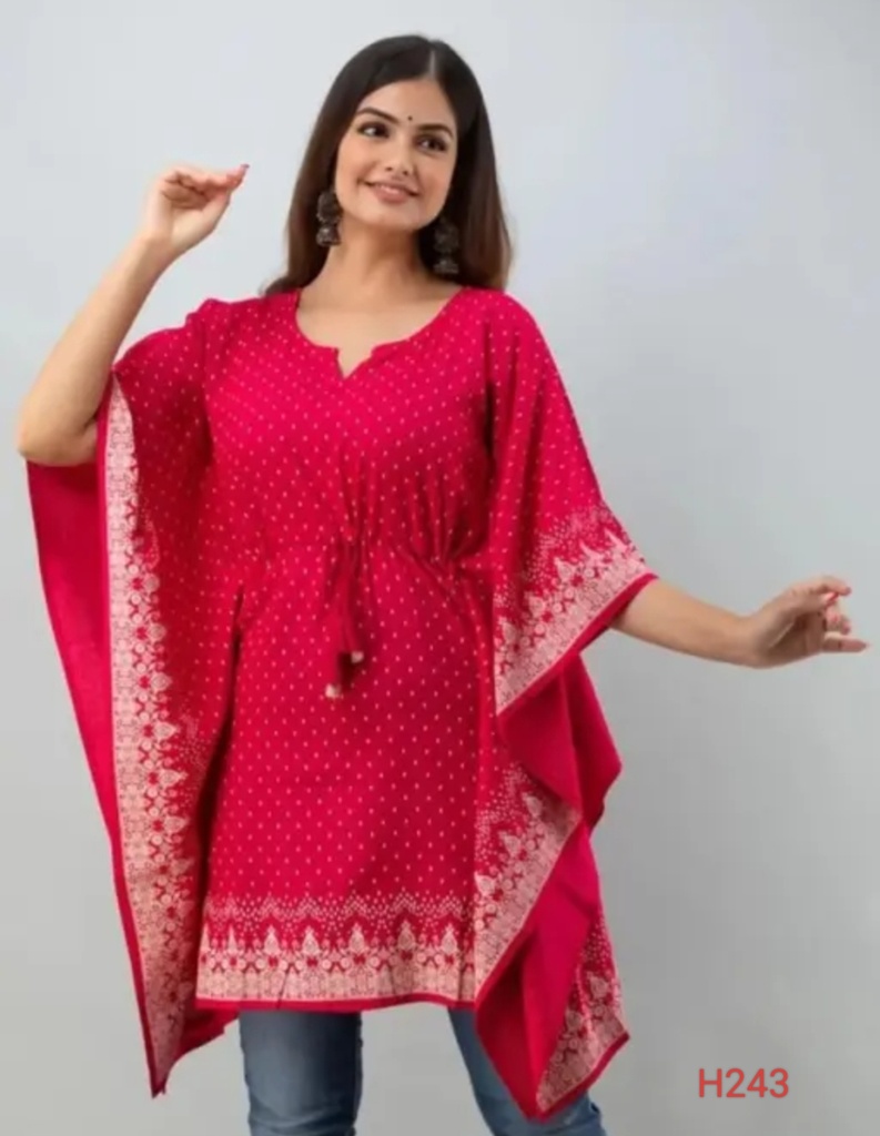 Pink Kaftan with Rich Border