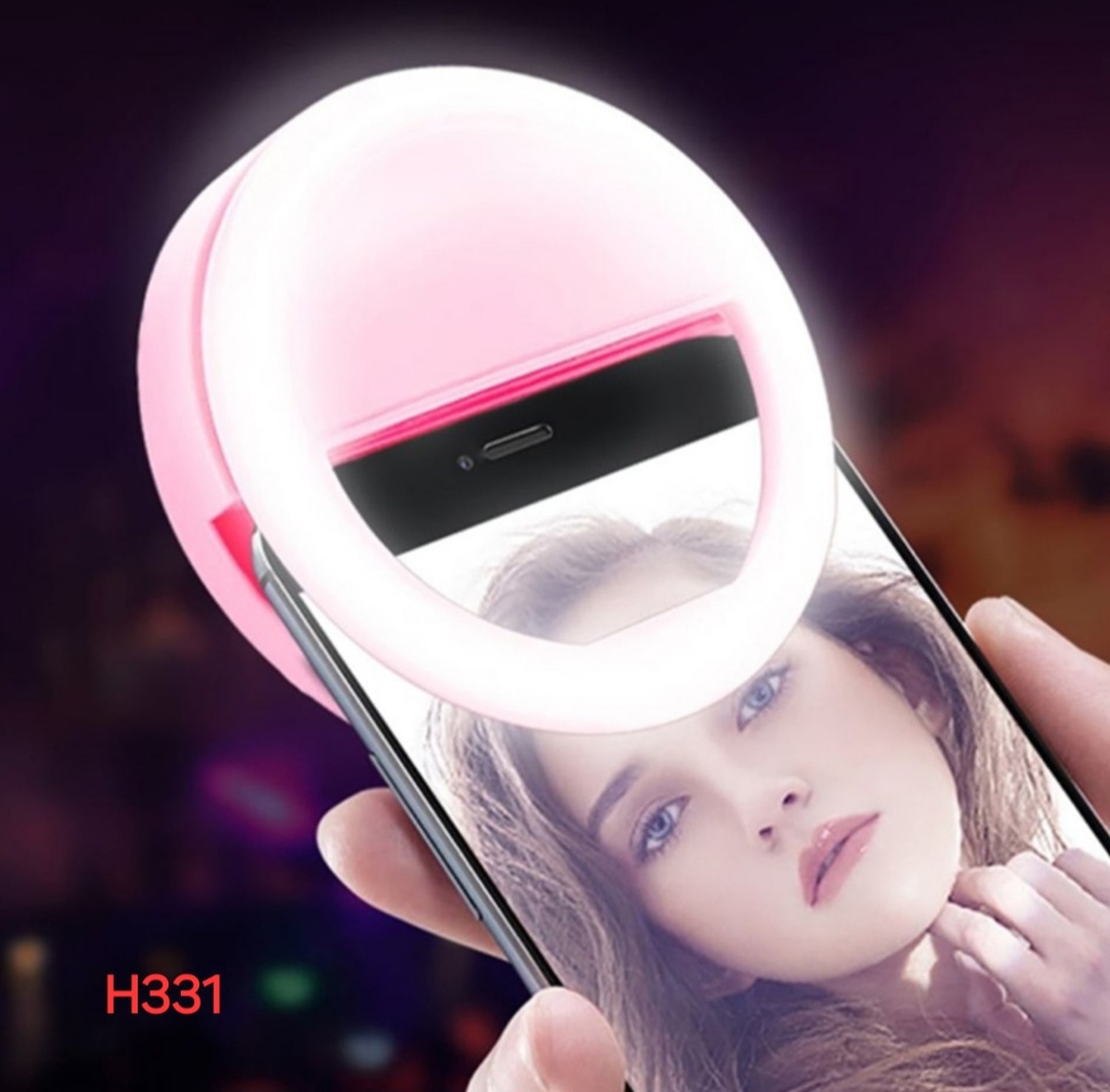 Phone Selfie Ring Light – Battery Operated Clip-On Light for Smartphone Photography (Battery Not Included)