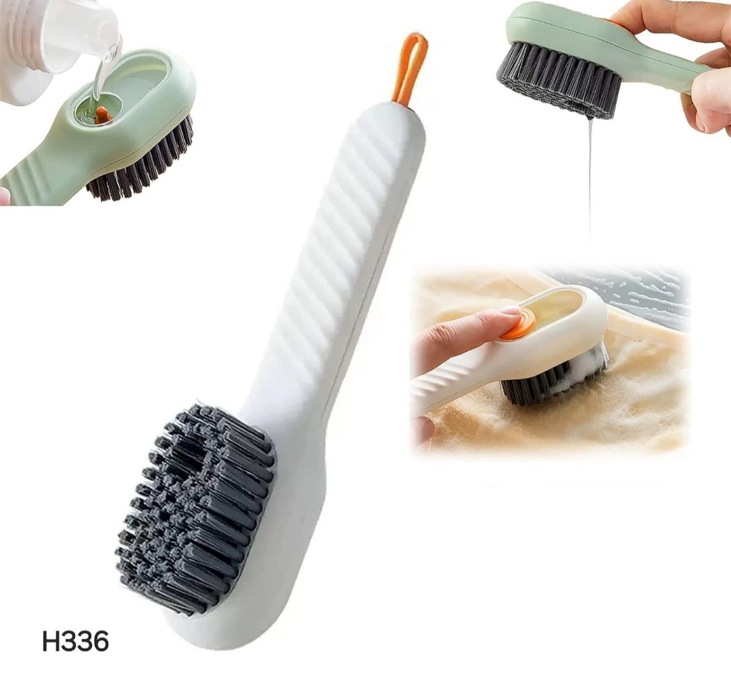 Multifunctional Scrubbing Brush with Liquid / Soap Dispenser, Cleaning Brush with Liquid / Soap Dispenser, Shoe Brush for Cleaning, Cloth Cleaning Brush with Handle Liquid Shoe Brush For Shoe Clothes (1 Pc)