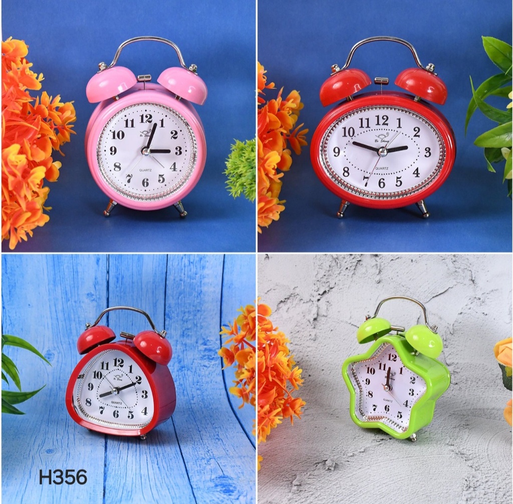 Mini Cute Alarm Clock Small Kids and Students (Mix Design & Color / 1 Pc)