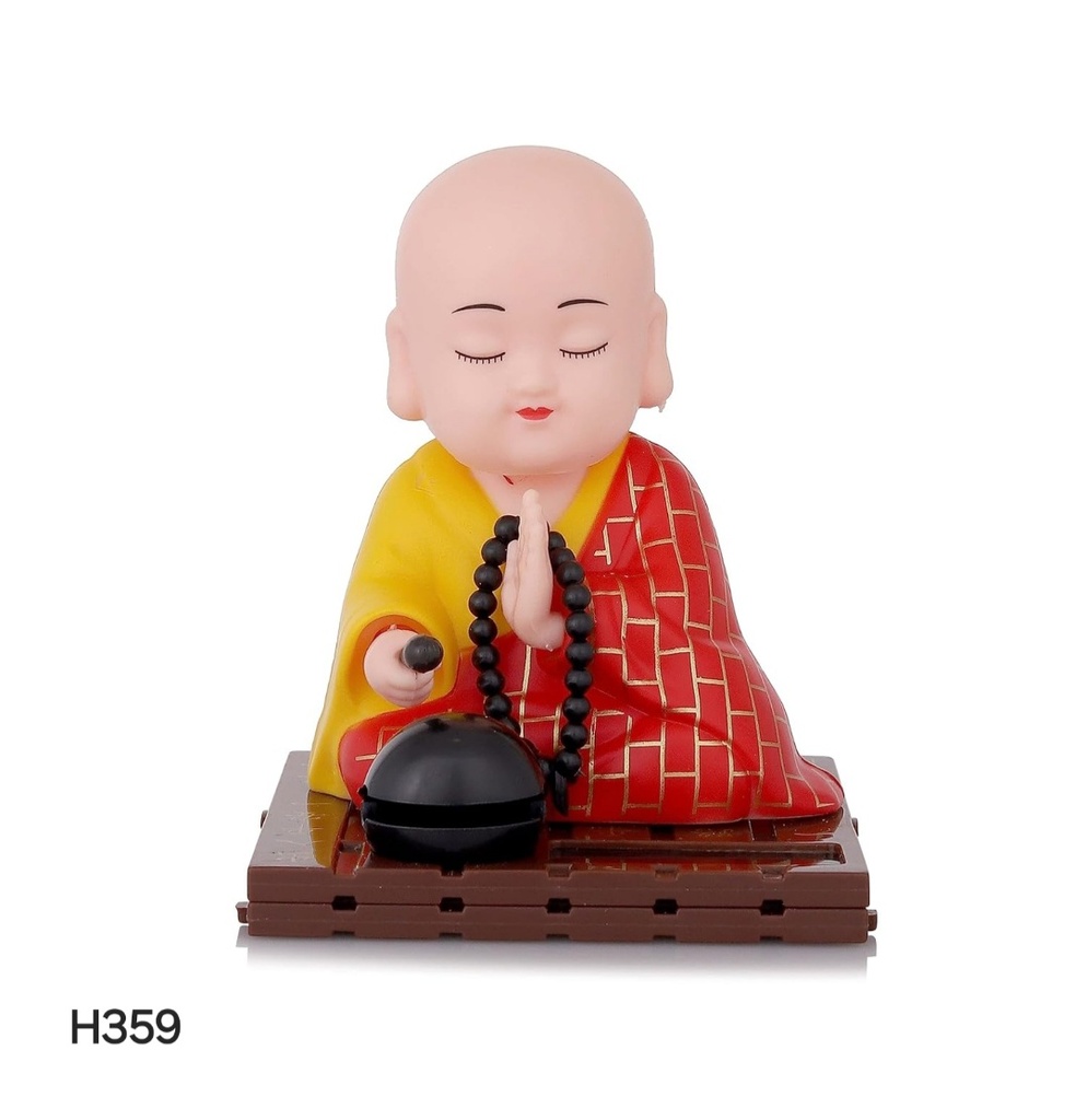 Solar Powered Sitting Buddha Statue, Moving Head and Hand (1 Pc / Big)