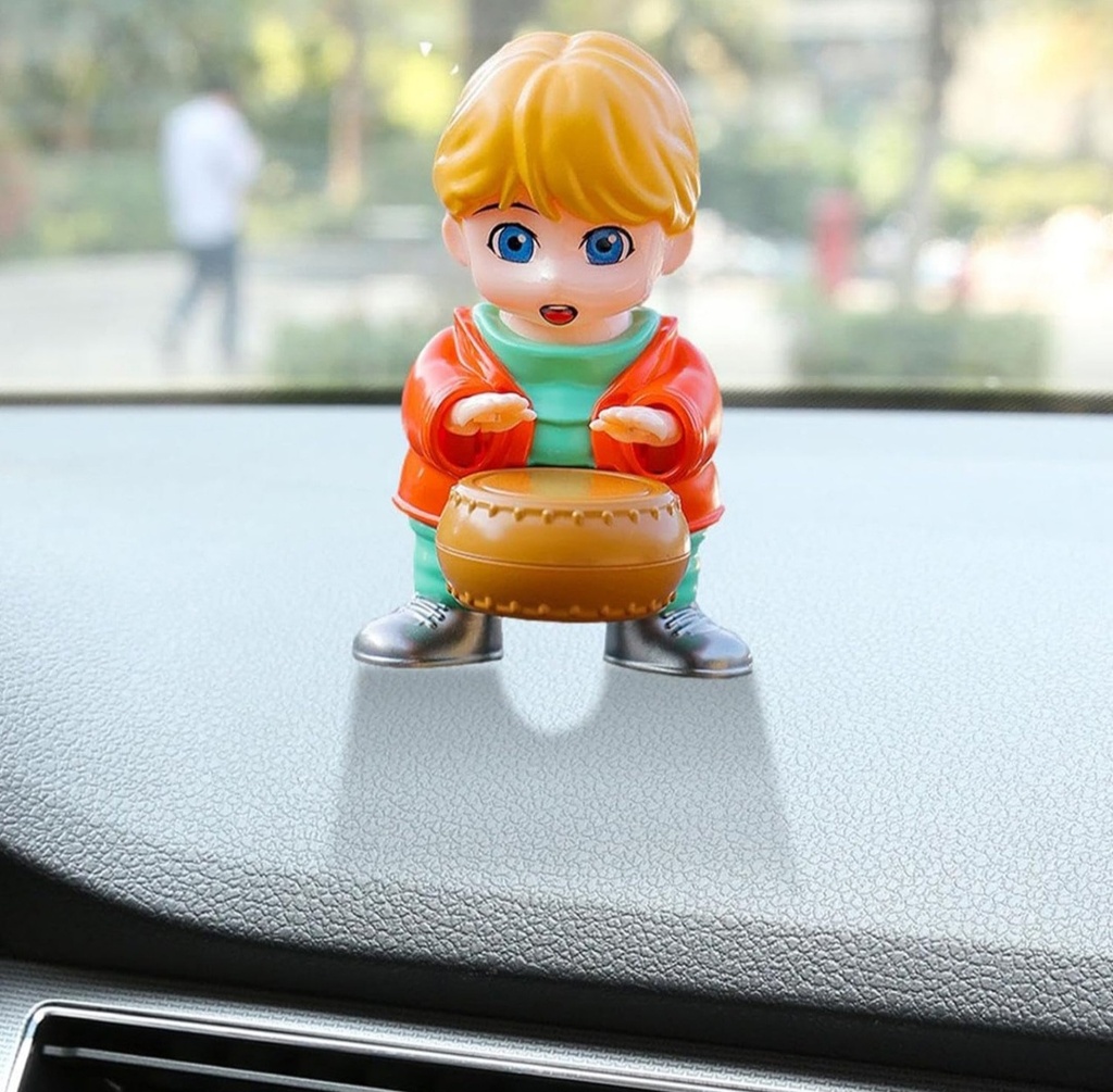Creative Solar Drummer Car Aromatherapy, Solar Powered Car Air Freshener (1 Pc)