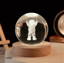 3D Crystal Ball lamps With Base (1 Pc / Mix Design)
