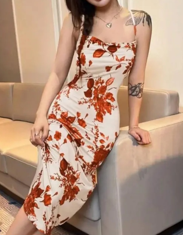 Floral printed Charm Western Bodycon Western Dress