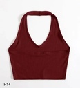 Ribbed halter top