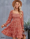 Honky Tonky Women's Floral Round Neck Blue
