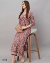 Printed Pattern Cotton Kurti with Pant kurta set