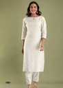 Straight Rayon White Kurti With Pant For Women/girls