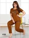 TRACK3 WOMEN NIGHT SUIT - BROWN