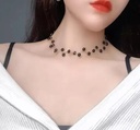 Latest Women's Choker Set || Beads Chains || White & Black Pearls Necklace Combo Of 2