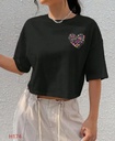 Pink Heart Crop Streetwear