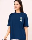 Women's Cotton Graphic Printed Oversize Tshirt