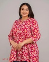 Fashion Zest Plus Size Rayon Red Colour Short kurti