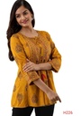 Women Rayon Printed Yellow Top
