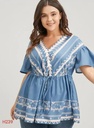 womens rayon printed top