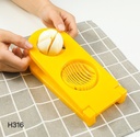 2 in 1 Double Cut Boiled Egg cutter with stainless steel wire for easy slicing of boiled eggs