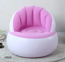 Kids inflatable sofa chair with backrest & Foot Air Pump with Hose (1 Set / 85x74 Cm Approx)