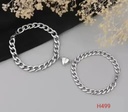 TheVineGirl Silver Plated Set of 2 Couple's Joinable Bracelets